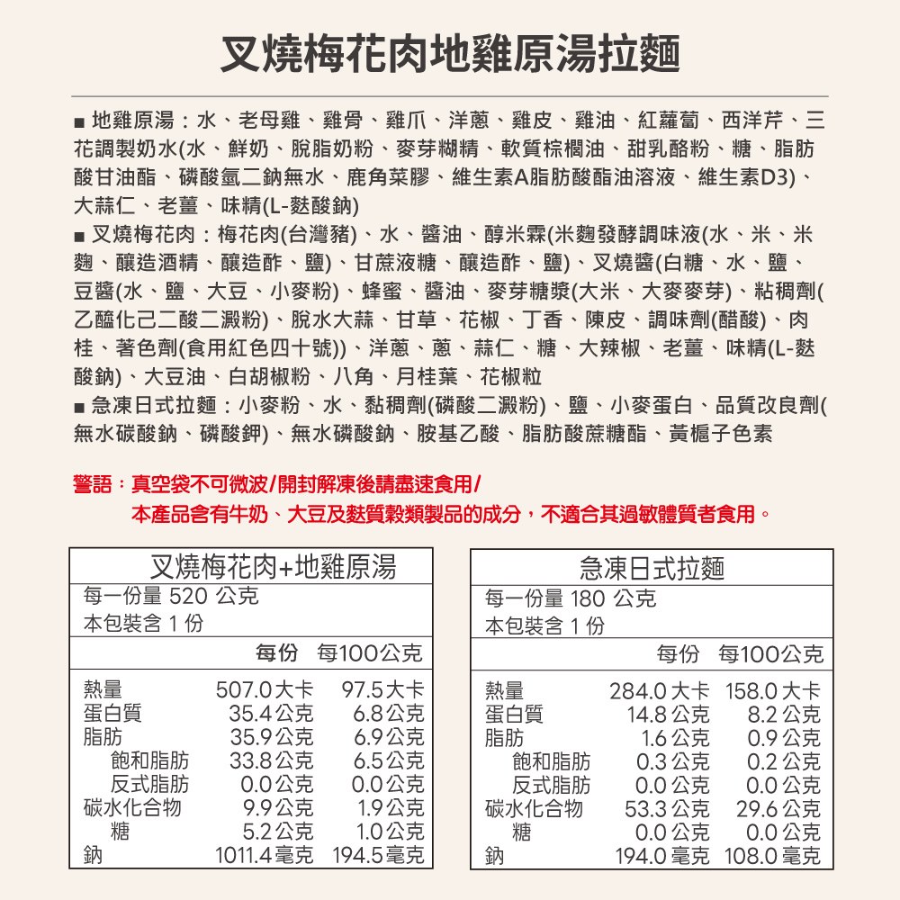 叉燒梅花肉 地雞原湯拉麵