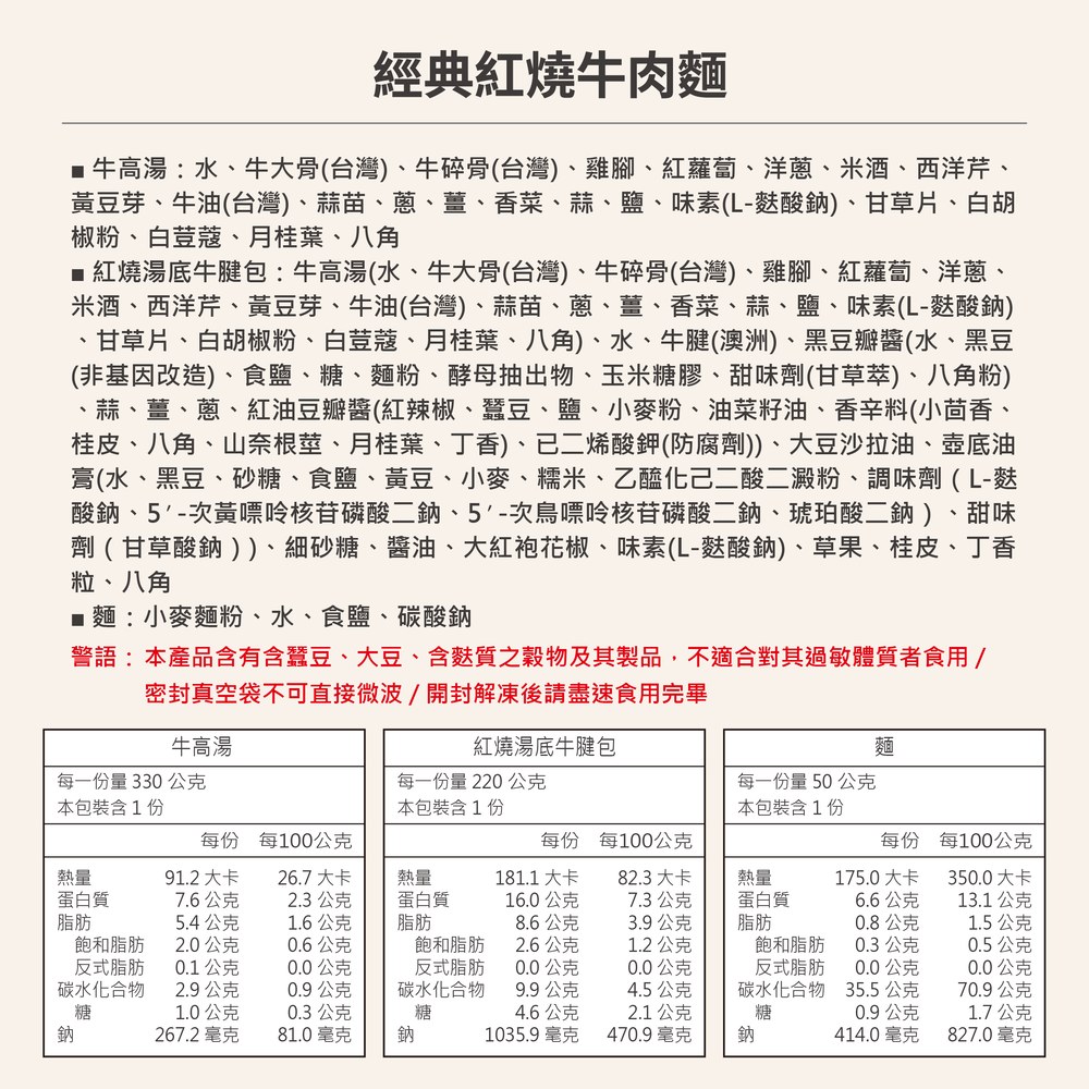 經典紅燒牛肉麵