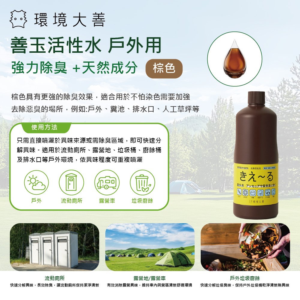  [短效期優惠]環境大善 善玉活性水 戶外用
