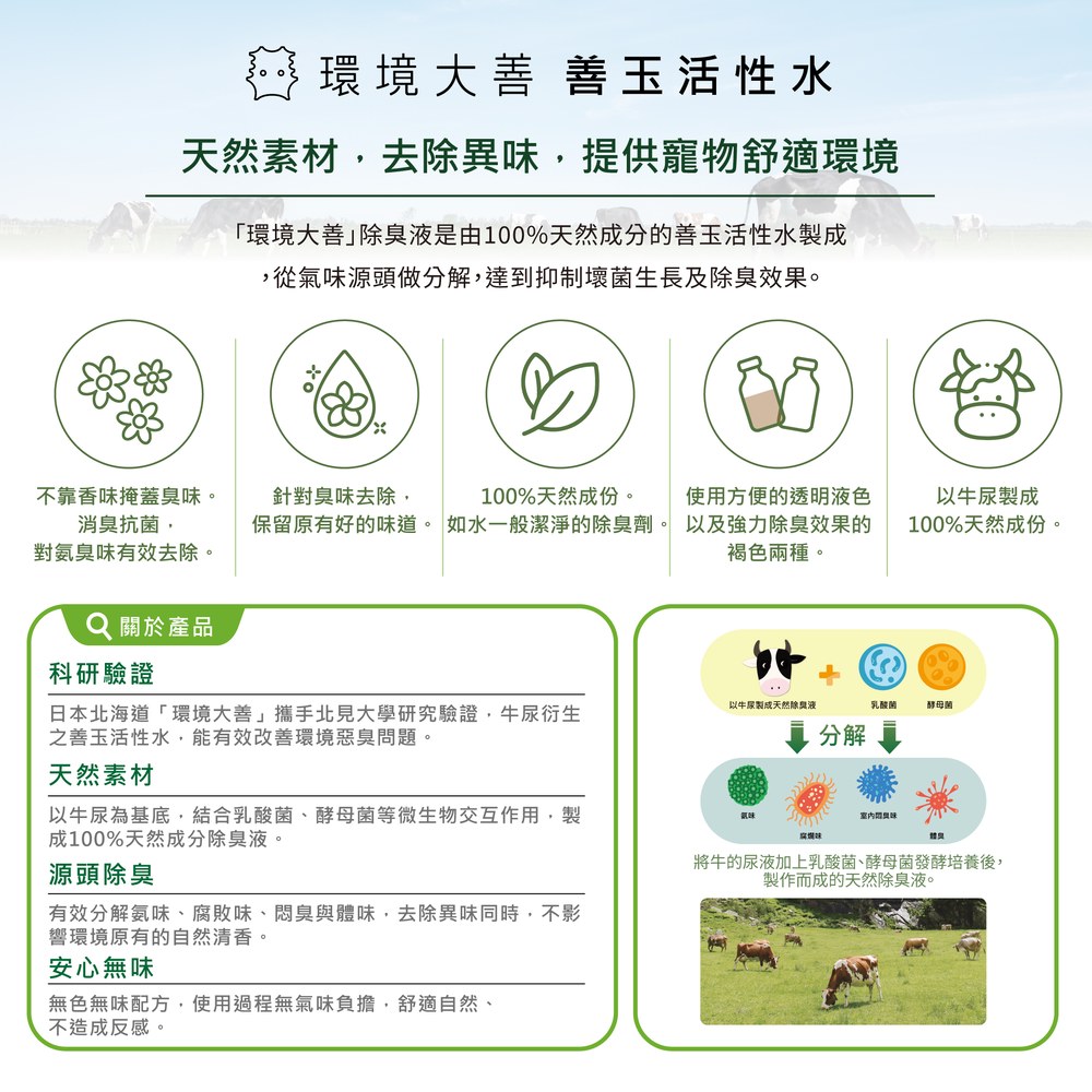  環境大善 善玉活性水 寵物戶外用