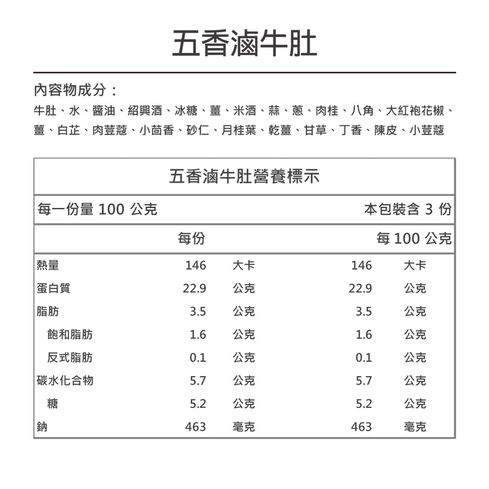 五香滷牛肚