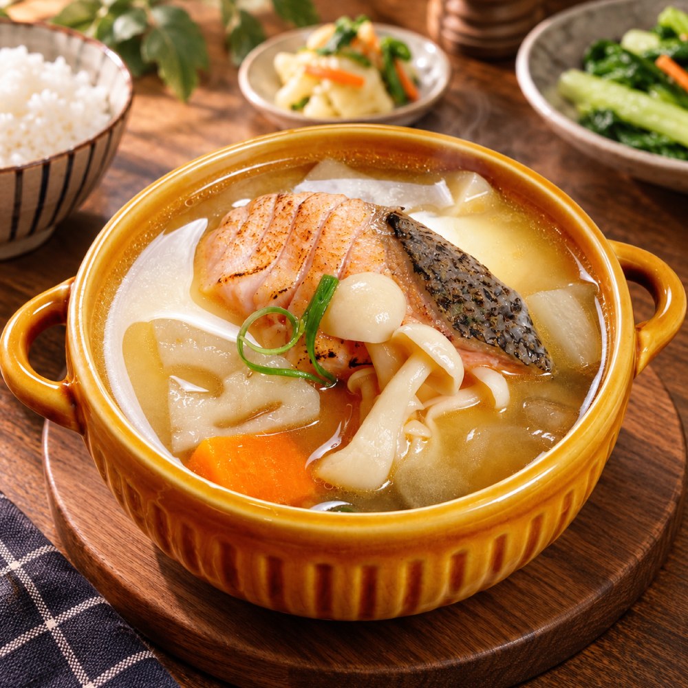 石狩鮭魚味噌湯