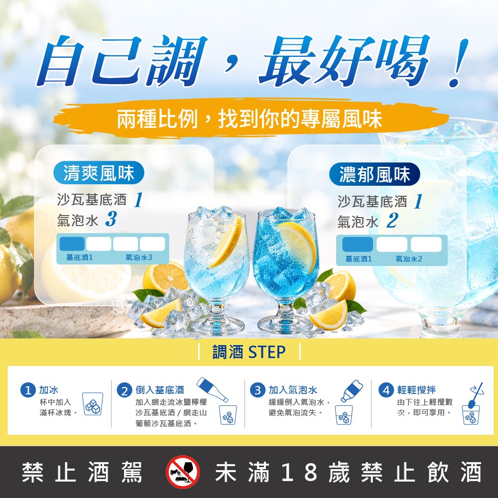網走流冰鹽檸檬沙瓦基底酒