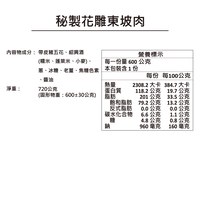 秘製花雕東坡肉1入(4顆)